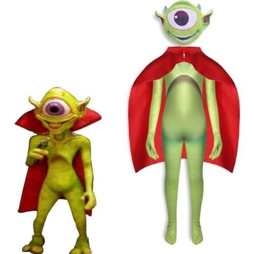 Halloween Costumes for Kids Anime Monster Academy Green Eyed Monster Cosplay Boys Girls Bodysuit Cartoon Carnival Party Clothing