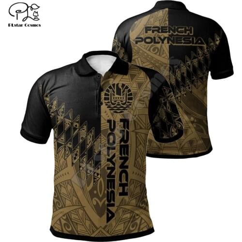 PLstar Cosmos Fashion 3d Print French Polynesia Men‘s Tahiti Polo Shirts New Designed Summer Short Sleeve Brand Clothing P11