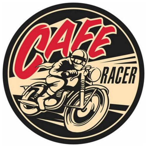 CAFE RACER Car Sticker Windshield Bumper Motorcycle Helmet Decal JDM JEEP Van Bike Offroad RV A4 Q3 Polo Deco Meterial