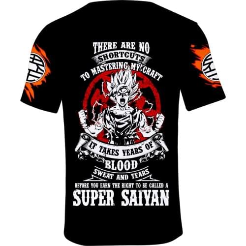 New 3D Print Cartoon Goku T-Shirt Men Boy Children Short Sleeve Anime T-shirts Creative Goku Tops Boys Clothes Oversized