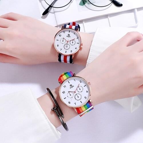 New Rainbow Watches for Women Luxury Watch Ladies Simple Ins Style Retro Quartz Watch Girl Trend All-match Clock Dropshipping