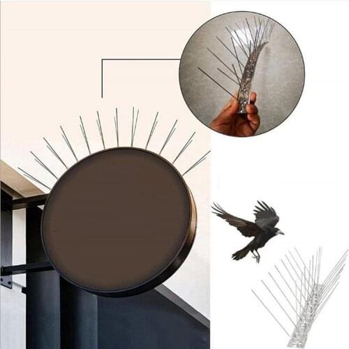 Plastic Repeller Bird and Pigeon Spikes Deterrent Anti Bird Stainless Steel Spike Strip Bird Scarer Repeller for Pigeon