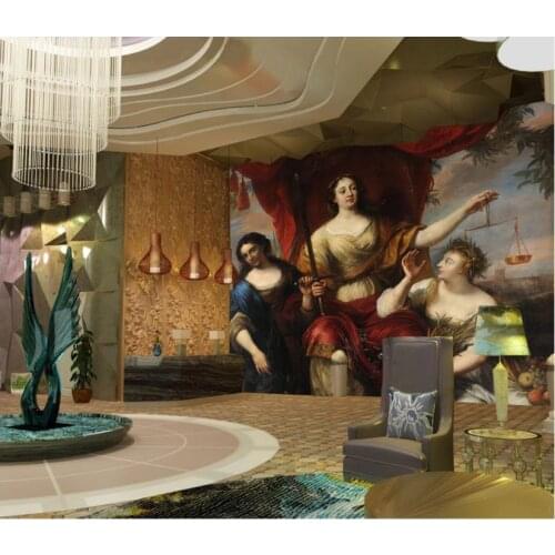 Custom photo wallpaper for walls 3 d murals wallpaper European figures oil painting hotel lobby background wall paper home decor