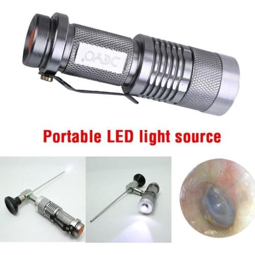 4W Portable Handheld LED Cold Light Source Match 400lm Metal Fit For Endoscope Portable Handheld LED Cold Light Source