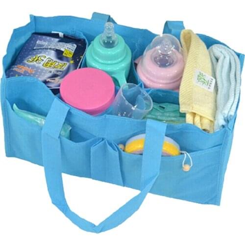 Portable Thick Non Woven Fabric Stroller Bag Hand-held Diaper Bag Liner Inner Separated Container Baby Stroller Bag Organizer