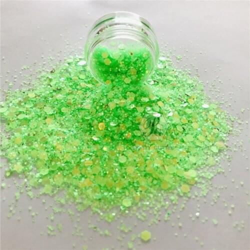 PrettyG 1 Box Chunky Shape Multi-size Mixing Glitter for Resin DIY Making Art Craft Nail Makeup Handwork Accessories SDC01-07