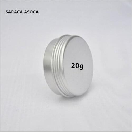20ml 25ml Empty Refillable Aluminum Jars 20g Silver Metal Tin Cosmetic Containers Crafts Packaging Small Aluminum Box 100pcs/lot