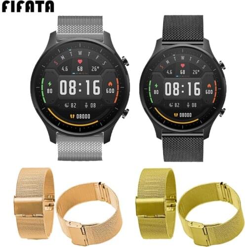 FIFATA 20 22MM Metal Replacement Watch Strap For Xiaomi Mi Watch Color/Huami Amazfit GTR/Bip/GTS Wristband For Garmin Venu/245