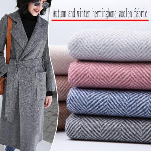 Wool woven woolen plaid fabric fiber new skirt, jacket, clothing handmade DIY cloth dress autumn and winter woolen plaid fabric