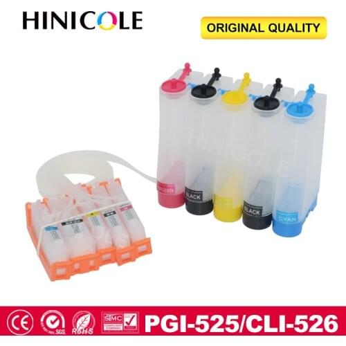 Hinicole Continuous Ink System For Canon PGI 525 CLI 526 PIXMA IP4850 IP4950 IX6550 MG5150 MG5250 MG5350 Printer