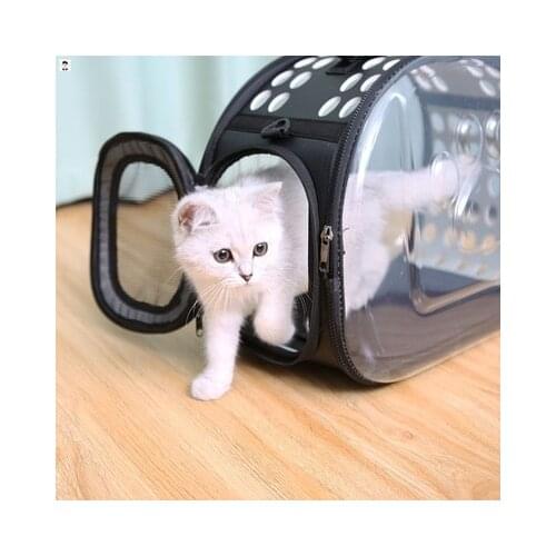 Foldable breathable portable Small Dog Cat Backpack Travel Space Capsule Cage Pet Transport Bag Carrying For Cats