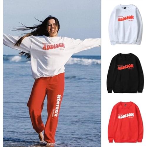 Hype House Hoodie Women ADDISON RAE:addison for You Pouty Face Sweatshirt Pullover Streetwear Man Clothing Pink Top Womens Coat