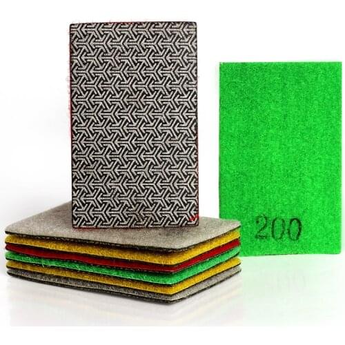 YiJing Diamond Electroplated Hand Polishing Pads 90 x 55mm Glass Ceramic Marble Granite Stone Hand Polishing