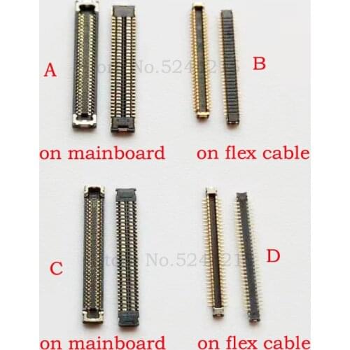 10pcs/lot For Samsung Galaxy A01 A015 LCD Display Screen FPC Connector On Board On Flex Cable 60 pin