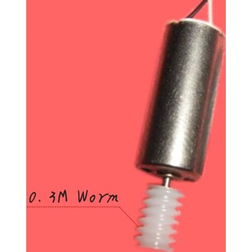 10PCS M0.3 0.3M Plastic worm 0.95mm 1.0mm Bore For Coreless Motor 4.2*6.3mm