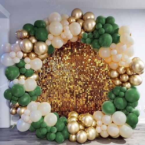 178Pcs Green Round Garland Arch Kit Maca Latex Balloons Set For Party Decorations Baby Shower Globos Backdrop Wedding Wholesales