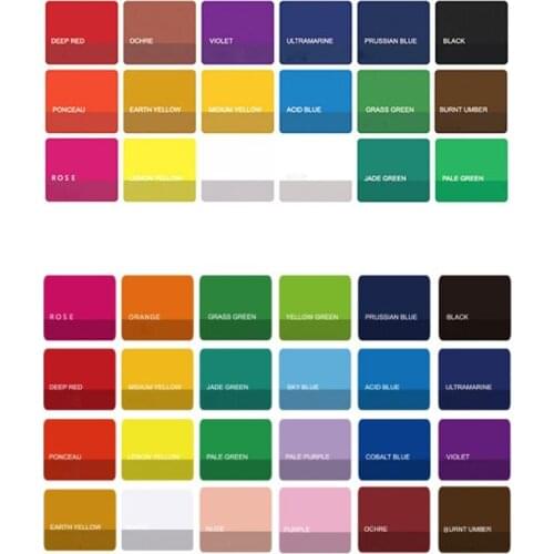 18/24 Colors Gouache Paint Set with Palette 30ml Watercolor Painting for Artists