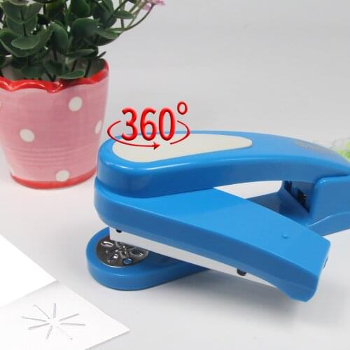3 Color Stapler rotatable Metal durable fashion color stapler WB-11035 shool stationery office supply staples office accessories
