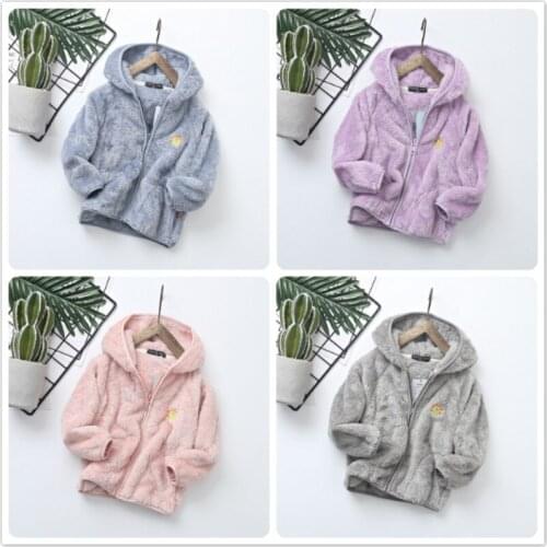BBD Children Jacket Spring Autumn Girl Boy Hot-Selling Fleece Hooded Solid Warm Cute Coat Infant 2-7 Years Fashion Chaqueta New