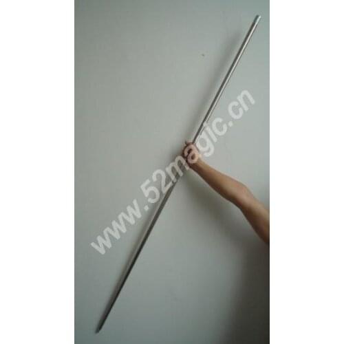 Free shipping! Super Silver Metal Appearing Cane (1.45 M) Magic Trick,Fun Close Up,Mentalism,Stage Magie props,Accessories,toys