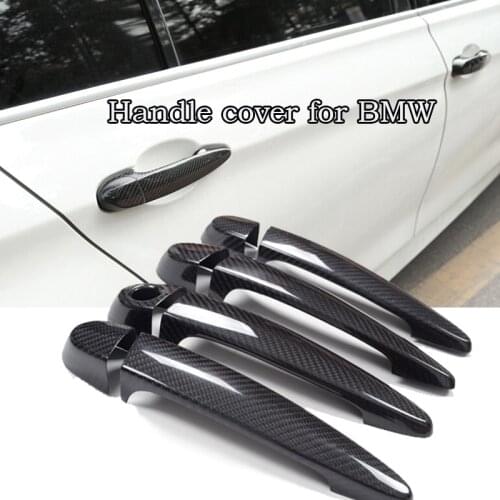 100% real carbon fiber Auto outer door handle cover for BMW x5 E70 X6 E71 M3 F80 M4 F82 F83 X5M E70 X6M E71 car styling