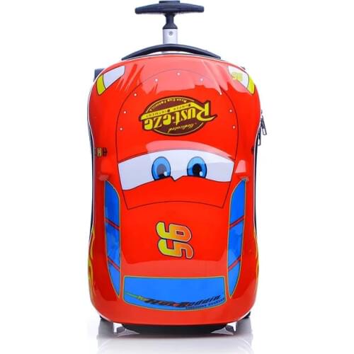 Anime Supercar Child Boy Girl Toys Trolley Suitcase cute cartoon Childrens luggage Wheel Suitcase Travel Childrens Suitcase