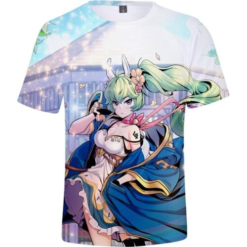 Guardian Tales Female Knight & princess 3D Spring Summer Preppy Style Men/Women Street Clothes T-shirt Kawaii Style