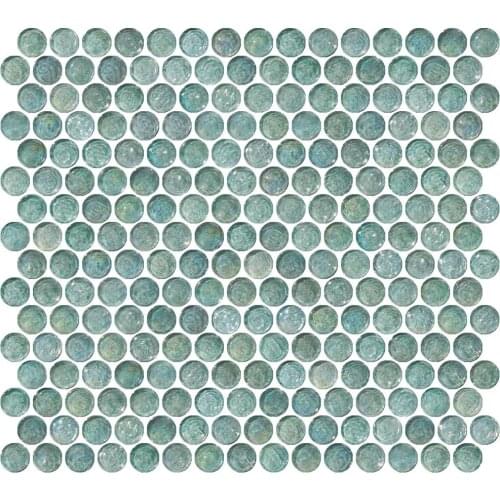 Classical round shape crystal glaze glass mosaic tile kitchen backsplash bathroom wall tile floor tiles