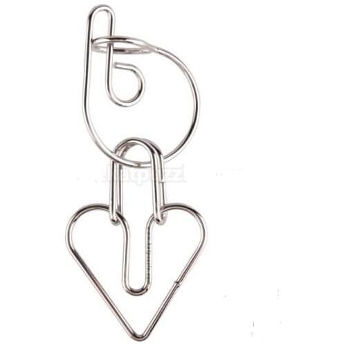 Classic Heart Metal Wire Puzzle Brain Teaser Game with Video Solution for Adults Kids