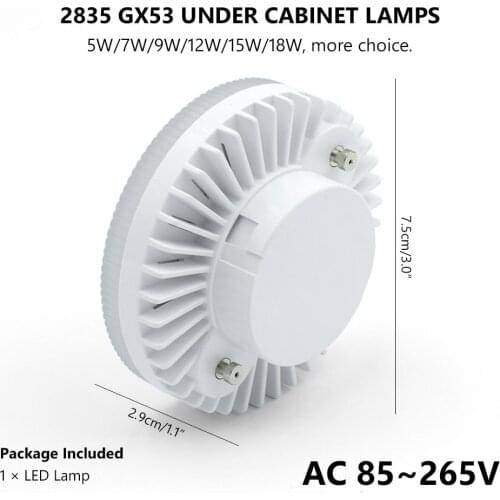 5W 7W 9W 12W 15W 18W GX53 Light Bulb TSLEEN Ultra Bright Downlight Led Lamp AC 220V 230V 240V Cool Warm White For Warehouse Room