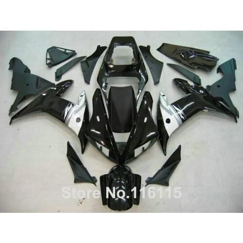 MOTOMARTS Full injection molding NEW ABS fairings set for YAMAHA YZF R1 2002 2003 white black high grade Fairing kit 02 03 KN16