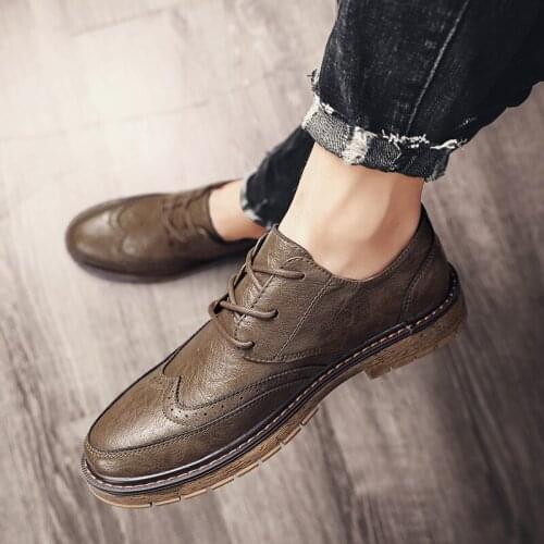 Mens Leather casual Shoes Brand Comfortable Men Shoes fashion Outdoor walking shoes Business Formal Shoe