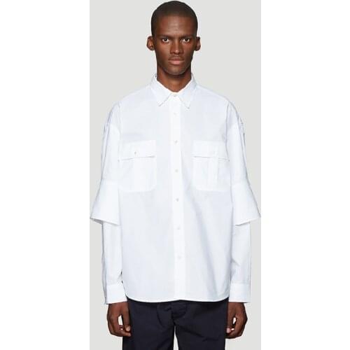 Custom Original design double sleeve loose simple dark department designer shirt m-6xl!Plus-size mens shows