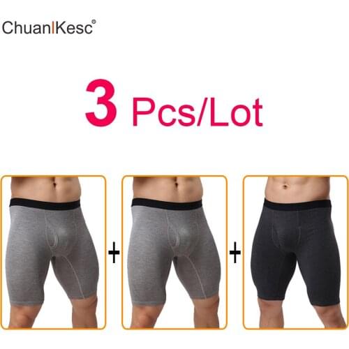 Mens Long Boxers Sexy Big U Bag Soft And Comfortable Underwear European And American Size Sports Shorts Pack Of 3 Pcs