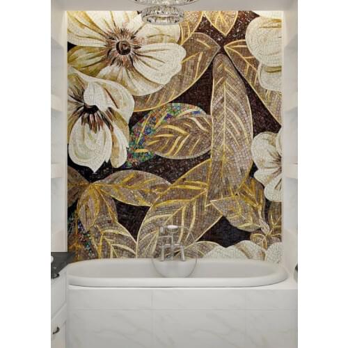 Custom made glass mosaic mural