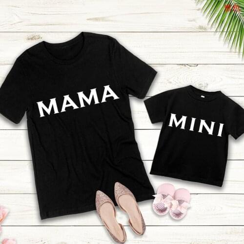 Mommy and Me Clothes Kawaii Tshirt Baby Girl Clothes Mom and Daughter Matching Clothes Boy Baby Mama Kids Family Tshirt Harajuku