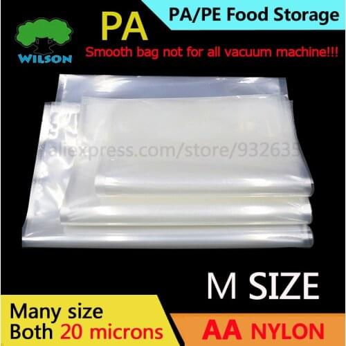 Open 18-24 cm) 4 mil Clear PA Bag Vacuum For Long Term Food Storage 50 Pcs NY Pouch Food safe Bag Wholesale Price
