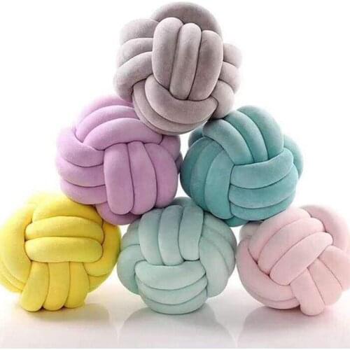 20CM Nordic Style Knotted Pillow Pillow Round Creative Woven Sofa Decorative Cushion Office Chair Outdoor Cushions