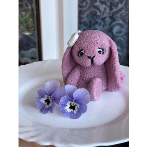 PRZY 3D Molds Rabbit Bunny Silicone Soap Mold Cake Decorating Tool Animal Candle Moulds DIY Craft Molds Resin Clay Baking Tools