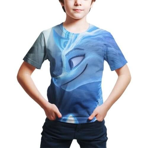 Raya and The Last Dragon Costume Kids Girls 3D Print T-Shirts Clothes Child Girl Boys Cool Cartoon T Shirt Teen Girls Clothing