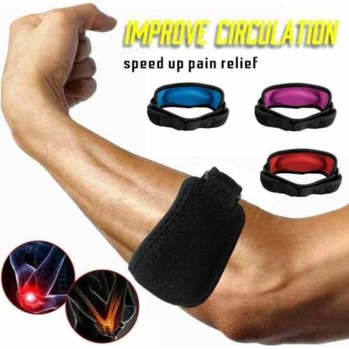 Adjustable Tennis Elbow Support Gym Sport Elbow Protective Pad Pain Relief Golf Brace Strap Joint Protector for Outdoor Sports