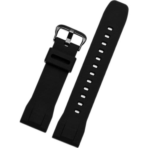 Belt 24MM Watch Accessories Band Professional for -Casio- PRG-650/650Y/PRW-6600 Waterproof Rubber Sport Watch Strap Sweatproof