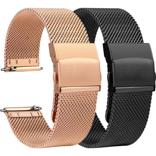 Mens and Women Shark Mesh Milanese Stainless Steel Watch Bracelet Strap 18/20/22mm For Huawei Watch GT/GT2 46MM Honor Magic 2