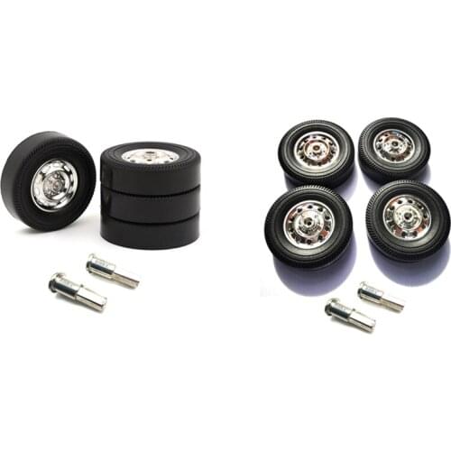 Rubber Drift Tire with Metal 5mm Wheel Hub for WPL D12 1/10 RC Parts