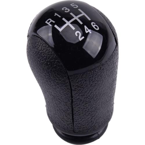 Black ABS 6 Speed Manual Gear Stick Shift Level Knob Head Fit for Ford Focus Mondeo MK3 S-MAX C-MAX Mustang