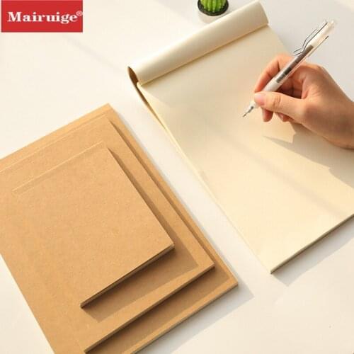 S/M/L Blank Sketchbook Diary for Drawing Painting Graffiti Kraft Paper Cover Sketch Book Memo Pad Notebook School Supplies