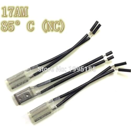 10PCS 17AM Motor Thermal Protection Device 17AM024A5 85 Degree Normally Closed (NC) Thermostat KLIXON Temperature Control Switch