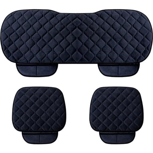 Universal Auto Seat Cushion Protective Cover Silk Velvet Sponge Velvet Car Front Rear Seat Cover Pad Plush Seat Cushion 4 Colors