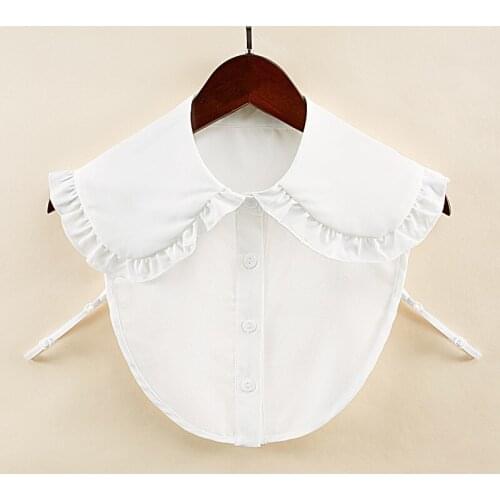 Vintage Lapel Fake Collar for Women Shirt White False Collars Woman Removable Detachable Collar Faux Col Lady Dress Decor