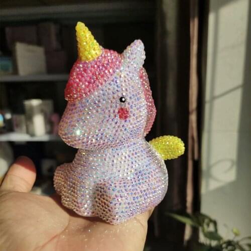 All Rhinestones Unicorn Led Lights for Bedroom Decor Anime Lamp Night Light Living Room Decoration Kawaii Accessories Kids Gifts